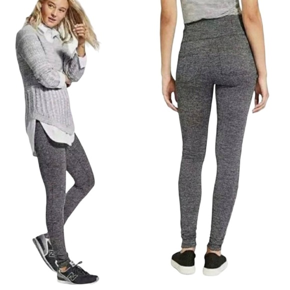 Athleta Gray Space Dye Metro Joggers Active Athletic Women’s Large - Picture 1 of 13